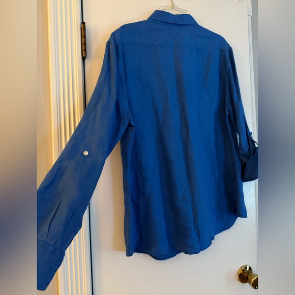 Tommy Bahama Women’s Two Palms Linen Shirt- in blue - Picture 10 of 16